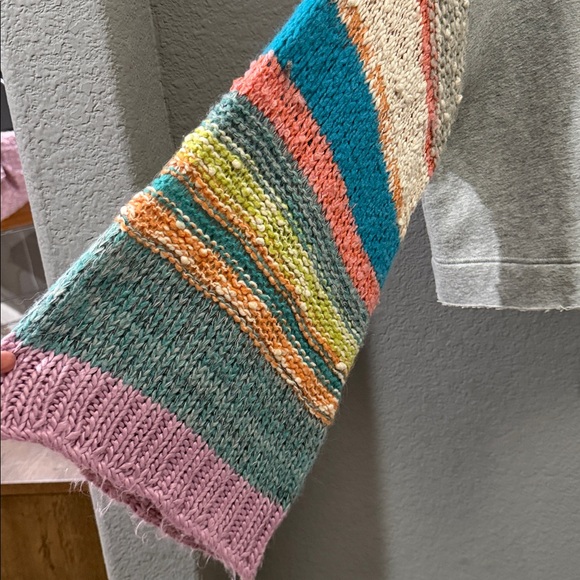 Free people Say I’m on your stripe pullover sweater size small - Picture 3 of 6